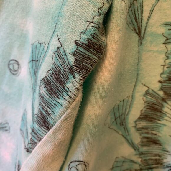 😊 3/$30 Chico’s Additions Sz 1 (Medium) women’s top 3/4th sleeves w/Caribbean - Picture 5 of 8